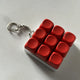2-Pack Red Mechanical 9-Keyboard Fingertip Toy Keychain - Key Pressure Relief, PVC Fingertip Toy - Mekamart Australia