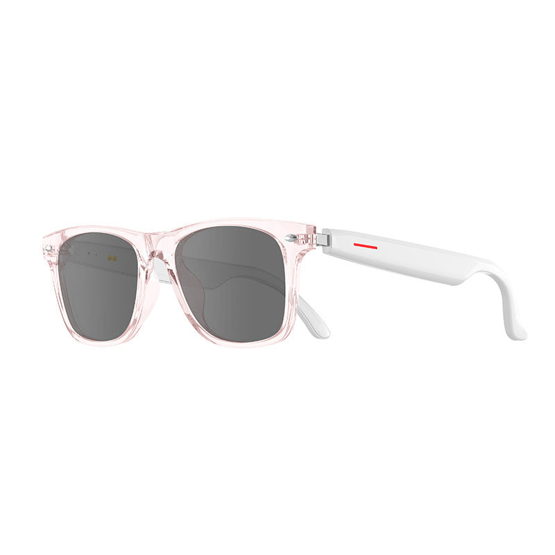 Pink-White Ultra-Light AI Smart Sunglasses - Immersive Stereo Sound, Clear Noise Reduction, IPX Waterproof, Comfortable & Stylish