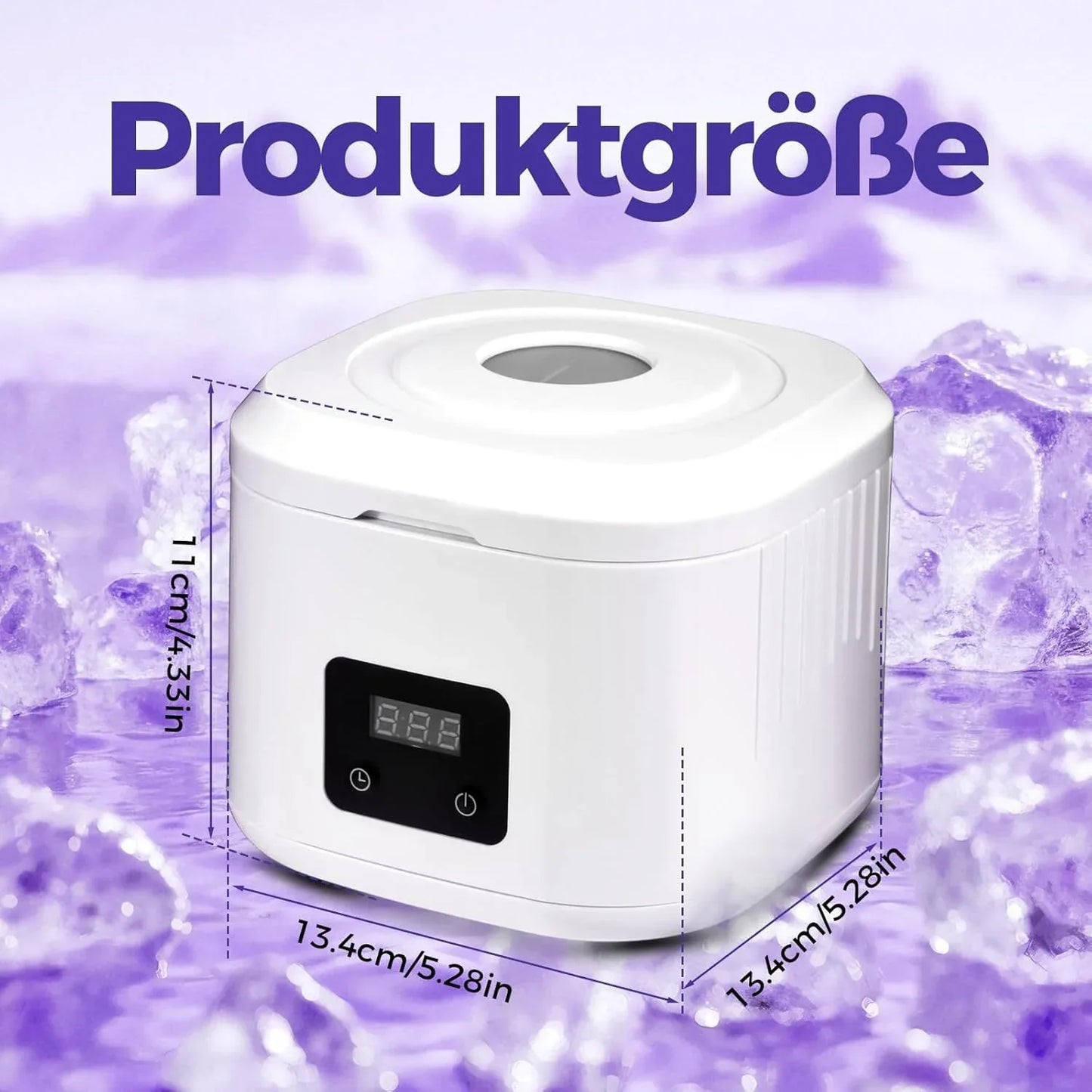 Muti-Functional Portable UV-C Ultrasonic Cleaner (49KHz) - 3 Time Modes for Deep cleaning and Sterilization, 340ml Stainless Steel Tank - Mekamart Australia