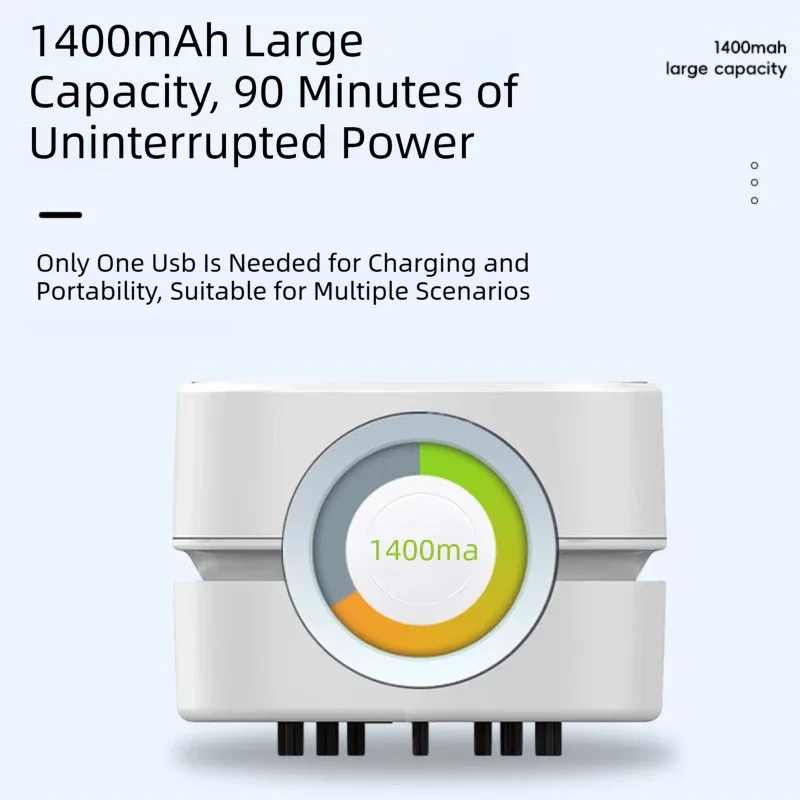 White Portable Handheld Cordless Mini Desktop Vacuum Cleaner - Powerful 10KPA Suction, Efficient Dust & Debris Collection for Home, Office, and Student Use - Mekamart Australia