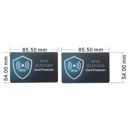 Black Style RFID & NFC Blocking Card Set (5 Pack) - Contactless NFC ID / Credit Card Protection, Anti-Skimming Shield for Wallet