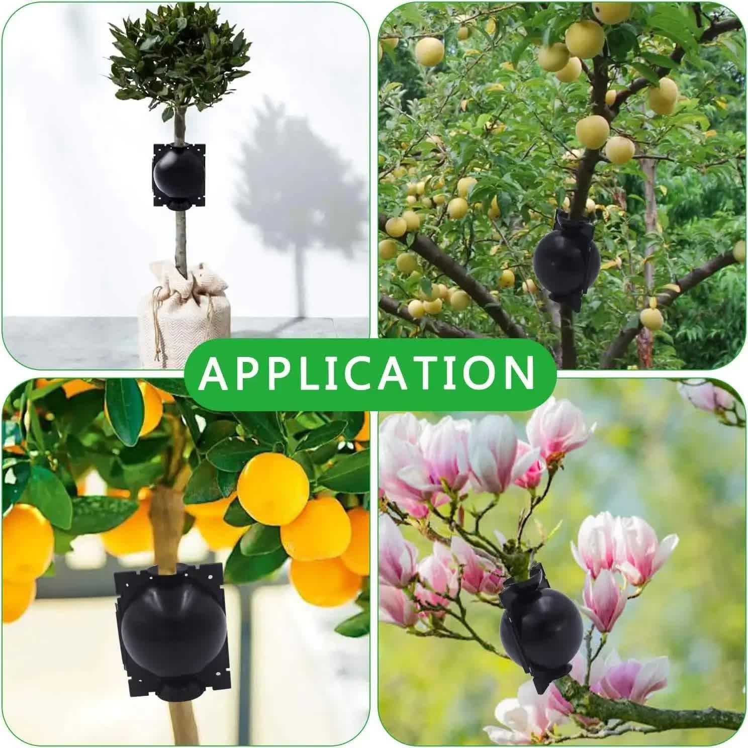5-Pack Black Reusable Plant Air Layering Propagation Pod (Diameter: 5cm) - Anti-Waterlogging Grafting Root Ball Rooting Device for Flower & Fruit Trees - Mekamart Australia