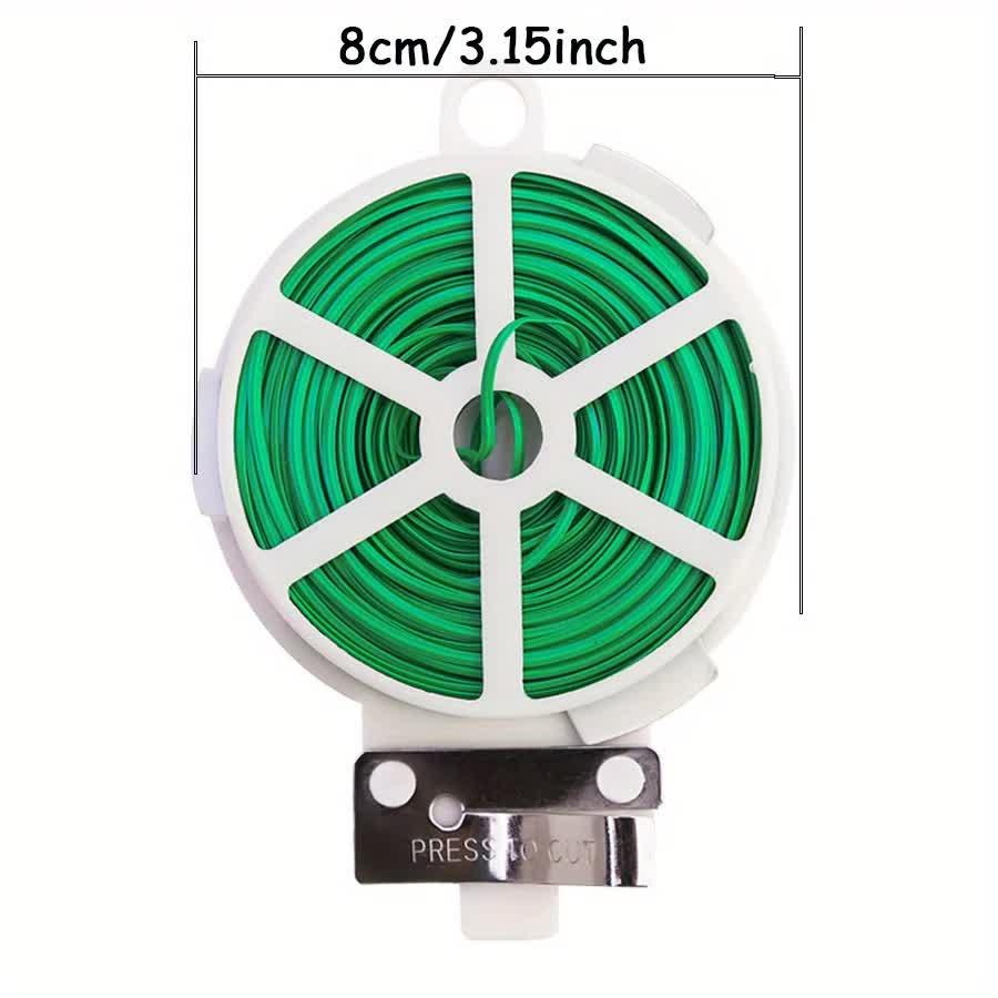4-Rolls 100M Multifunctional Plastic Steel Twist Tie with Cutter - Sturdy Reusable Plant Support & Climbing Vine Tie - Mekamart Australia