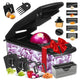 18-Piece Black Multi-Function Vegetable Chopper & Slicer Set - Rotary Grater with 5 Muti-Style Stainless Steel Blades for Home Kitchen - Mekamart Australia