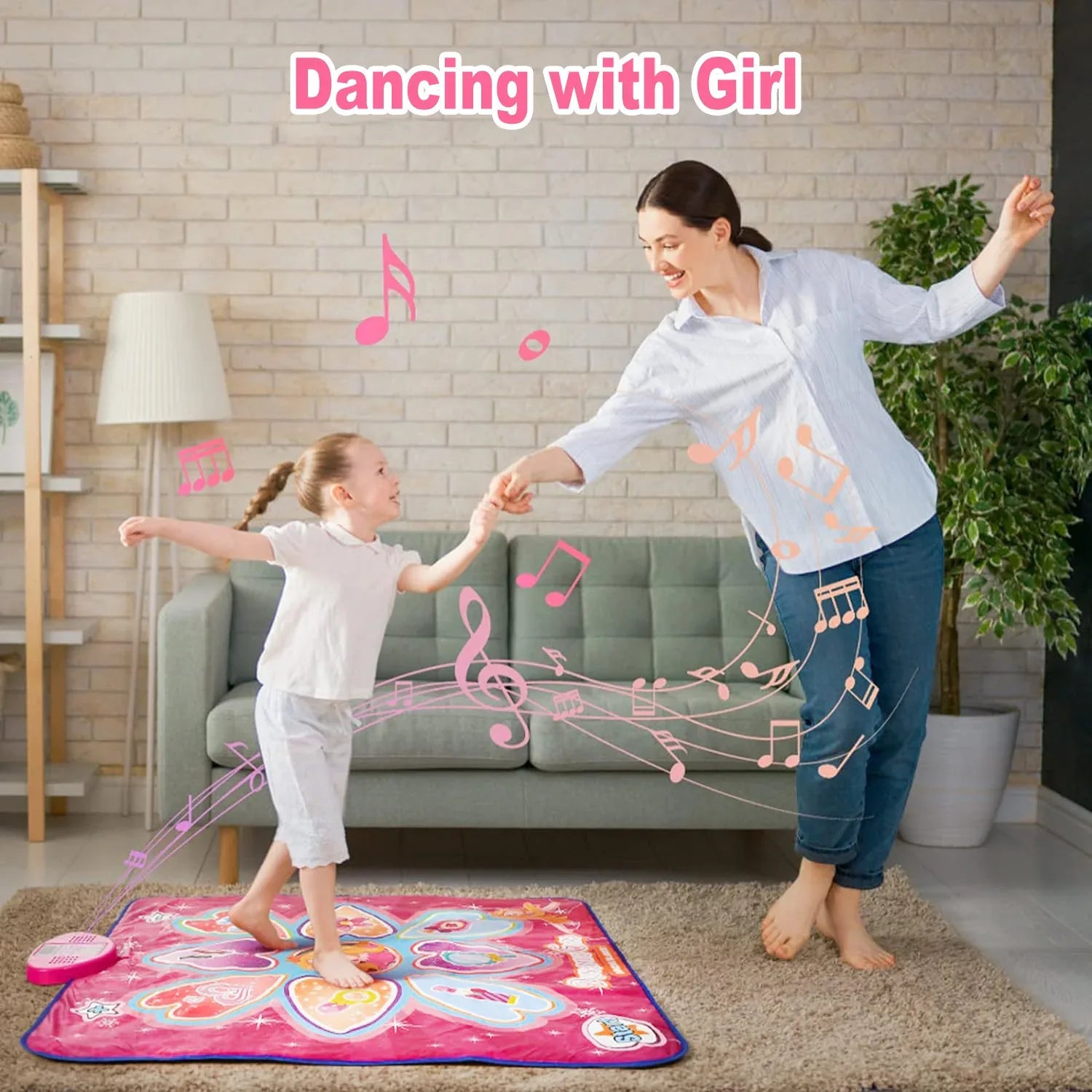 Blue Wireless Kids Electronic Princess Dance Mat & Music Playmat(90x108CM) - 7 Modes Foot Game Pad Toy with Digital Score Display - Mekamart Australia