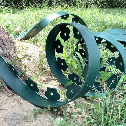 Black L-Shape PE Landscape Edging Roll Kit (5CM Height x 10M Long) - Anti-Root Lawn & Garden Divider with 30 Ground Stakes - Mekamart Australia