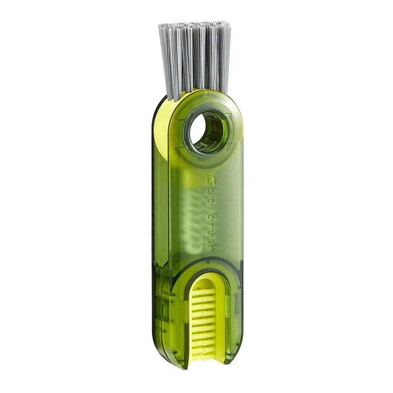 2-Packs 3-in-1 Green Portable & Compact U-Shape Deeply-Cleaning Brush - Multi-Functional Gap Scrubber for Lids, Mugs, and Baby Bottles - Mekamart Australia