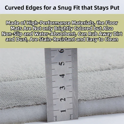Grey Ultra-Absorbent Non-Slip Thickened Bath Mat(1.8x40x60CM) - Luxurious Durable Soft Floor Rug with Rubber Backing, Hand & Machine Washable Doormat for Bathroom & Entry - Mekamart Australia