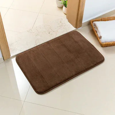 Dark Brown Ultra-Absorbent Non-Slip Thickened Bath Mat(1.8x45x70CM) - Luxurious Durable Soft Floor Rug with Rubber Backing, Hand & Machine Washable Doormat for Bathroom & Entry - Mekamart Australia