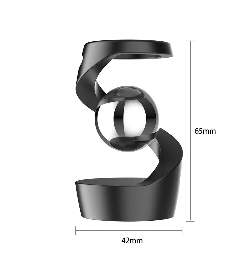 Golden gyroscope and silver beads Kinetic Levitating Desk Toy - Silent Spinning Floating Gyroscope for Stress Relief & Office Decor - Mekamart Australia