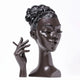 Black Elegant African Woman Head Incense Burner - Creative Desktop Sculpture & Resin Craft - Mekamart Australia