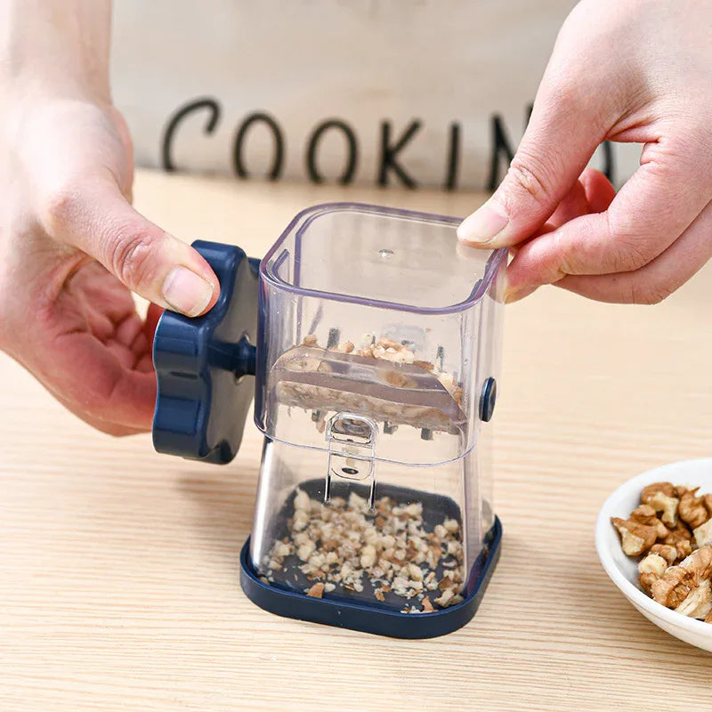 Coffee color Manual Nut & Chocolate Grinder - Effortless Peanut Walnut Chopper - Easy Clean Kitchen Tool - Mekamart Australia