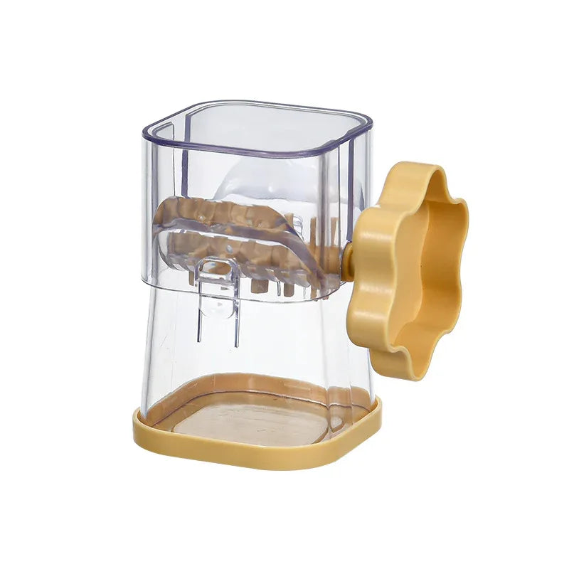 Yellow Manual Nut & Chocolate Grinder - Effortless Peanut Walnut Chopper - Easy Clean Kitchen Tool - Mekamart Australia