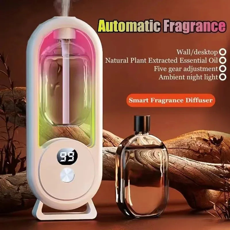 White Ultrasonic Aroma Diffuser with Nano Mist & LED Night Light - Fragrance & Odor Eliminator for Home Bedroom & Bathroom(Essential Oils Not Included) - Mekamart Australia