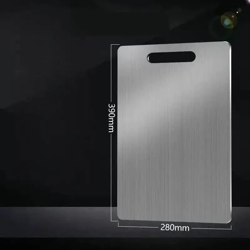Dual-Sided Stainless Steel Chopping Board - Hygienic & Durable Kitchen Cutting Board for Meat, Veggies & More(28*39cm) - Mekamart Australia