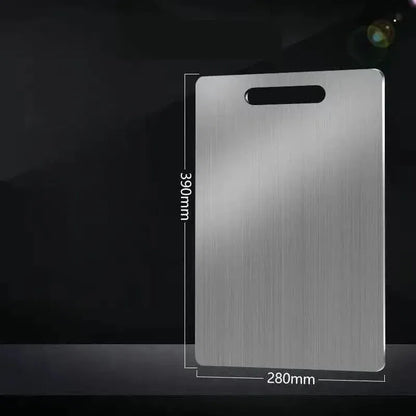 Dual-Sided Stainless Steel Chopping Board - Hygienic & Durable Kitchen Cutting Board for Meat, Veggies & More(28*39cm) - Mekamart Australia