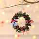 Snowman Mini Christmas Wreath Ornaments (11cm) - Festive Santa, Snowman & Reindeer Decor for Doors & Windows - Mekamart Australia