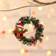 Bear Mini Christmas Wreath Ornaments (11cm) - Festive Santa, Snowman & Reindeer Decor for Doors & Windows - Mekamart Australia