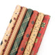 Christmas Gift Wrapping Paper 6-Pack - Vintage Kraft Style for Holiday Presents, 70x50cm - Mekamart Australia