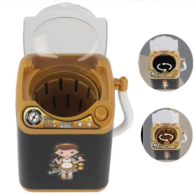 Blue Kids Mini Electric Toy Washing Machine with Spin Dryer Basket - Pretend Play Appliance - Mekamart Australia