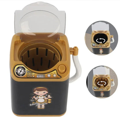 Blue Kids Mini Electric Toy Washing Machine with Spin Dryer Basket - Pretend Play Appliance - Mekamart Australia