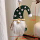 3-PCS Old Man with Green Stars Christmas Ornaments Hanging Pendants Nordic Style Gnomes and Reindeer with Faux Fur and Beads for Xmas Tree Home Party Decoration - Mekamart Australia