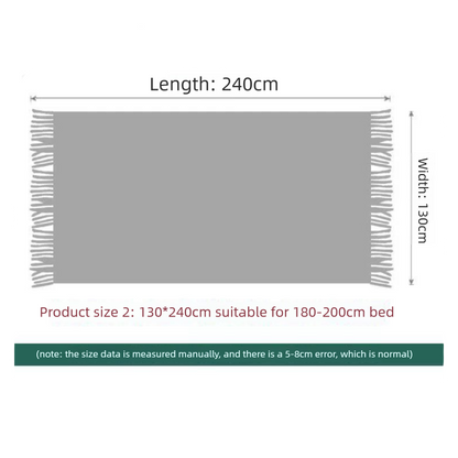 Khaki Nordic Knitted Throw Blanket with Tassels 130x230cm Soft Acrylic Diamond Pattern Sofa Cover Bed Runner and Travel Blanket