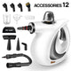 White Handheld Steam Cleaner 1050W High Pressure Chemical Free Cleaning Machine with 12 Piece Accessory Set for Kitchen Bathroom Car and Upholstery - Mekamart Australia