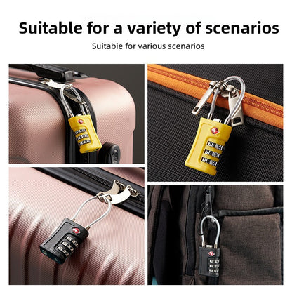 Deep blue TSA Approved Cable Combination Padlock 3-Digit Security Lock for Travel Luggage Suitcase Gym Lockers Durable Steel Wire Australian Travel Essential