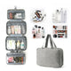 Gray Waterproof 4-Fold Hanging Toiletry Bag with Wet/Dry Separation for Australian Travel & Cosmetics - Mekamart Australia