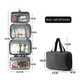 Black Waterproof 4-Fold Hanging Toiletry Bag with Wet/Dry Separation for Australian Travel & Cosmetics - Mekamart Australia