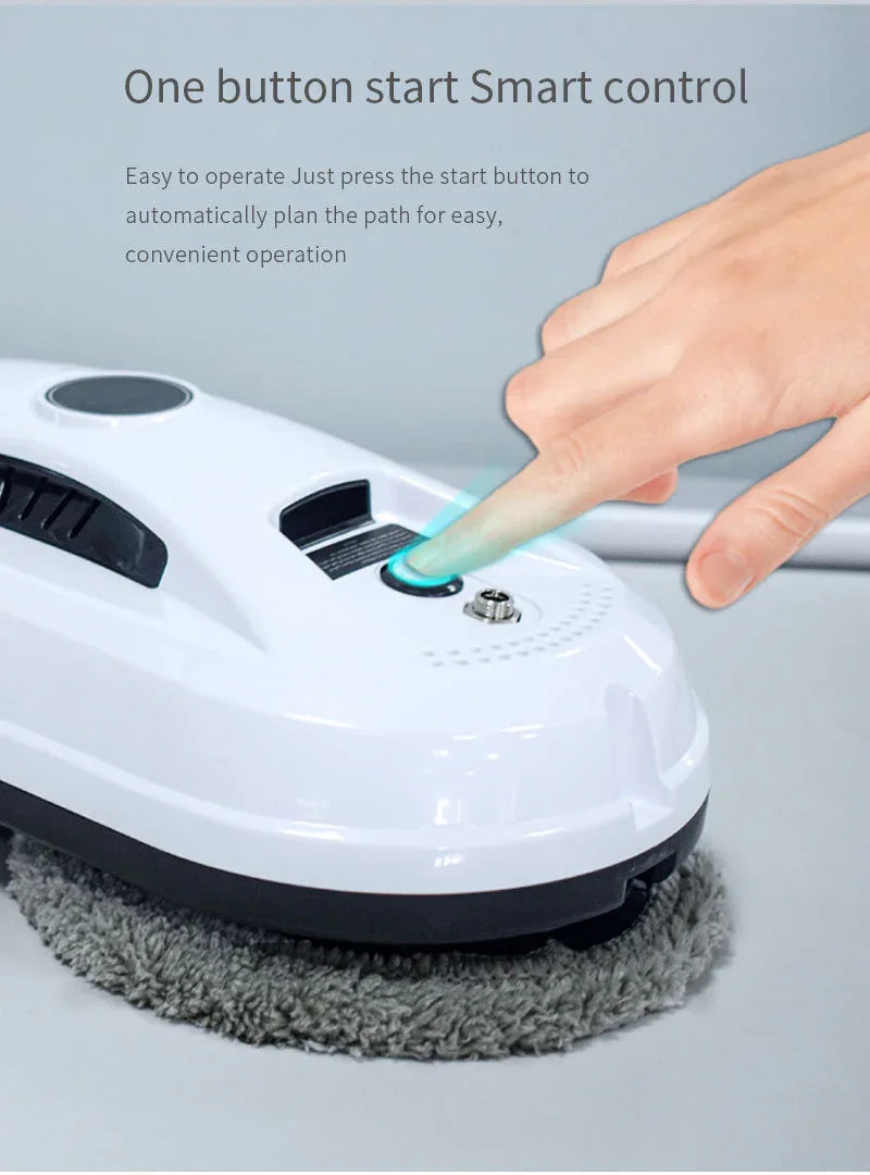 Smart Robot Window Cleaner - Automatic Glass Cleaning Washer with Remote Control - 2800Pa Suction & UPS Safety System - Includes 10 Microfibre Pads - Mekamart Australia