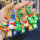 5 PCS Christmas Silicone Keychain Cute 3D Reindeer Penguin Tree Designs Bag Charm Keyring - Mekamart Australia