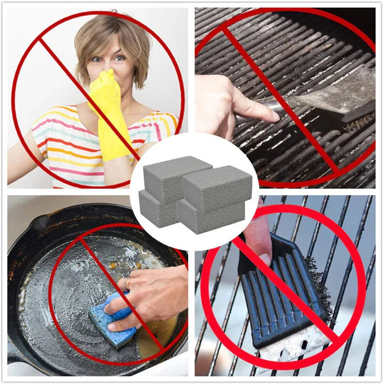 5 Pack Grill Cleaning Brick Pumice Stone BBQ Cleaner Block Heavy Duty Grease Remover for Griddle Stove and Kitchen Sink - Mekamart Australia