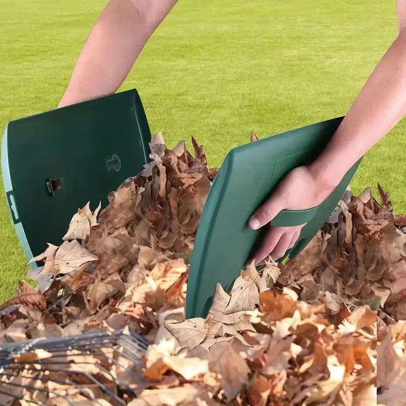 Pair of Horticultural Leaf Rake Hand Tools Set Large Plastic Claw Grabber Ideal for Collecting Yard Debris, Grass Clippings, and Scraps Army green - Mekamart Australia