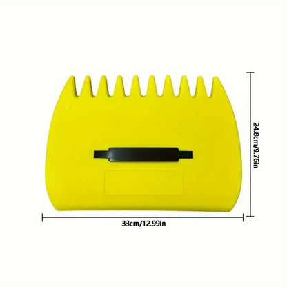 Pair of Horticultural Leaf Rake Hand Tools Set Large Plastic Claw Grabber Ideal for Collecting Yard Debris, Grass Clippings, and Scraps Yellow - Mekamart Australia