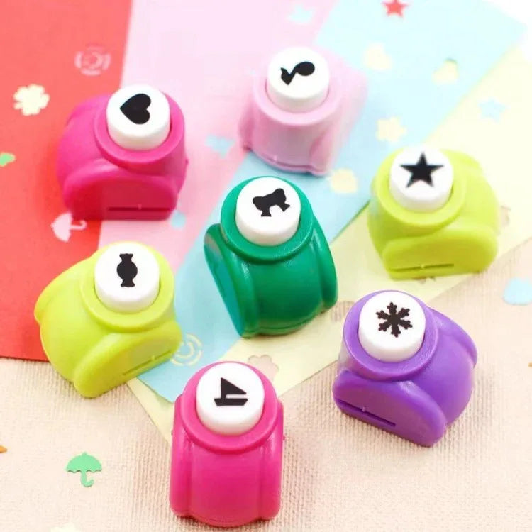 10 Pack Mini Paper Craft Punch Set DIY Scrapbooking Hole Puncher Shapes for Kids Art & Card Making - Mekamart Australia