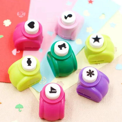 10 Pack Mini Paper Craft Punch Set DIY Scrapbooking Hole Puncher Shapes for Kids Art & Card Making - Mekamart Australia