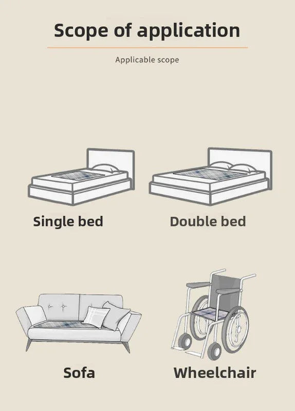 Washable Incontinence Bed Pad 150x200cm Reusable Waterproof Mattress Protector with Non-Slip Backing 4-Layer Absorbent Underpad for Elderly and Adults Dark Brown - Mekamart Australia