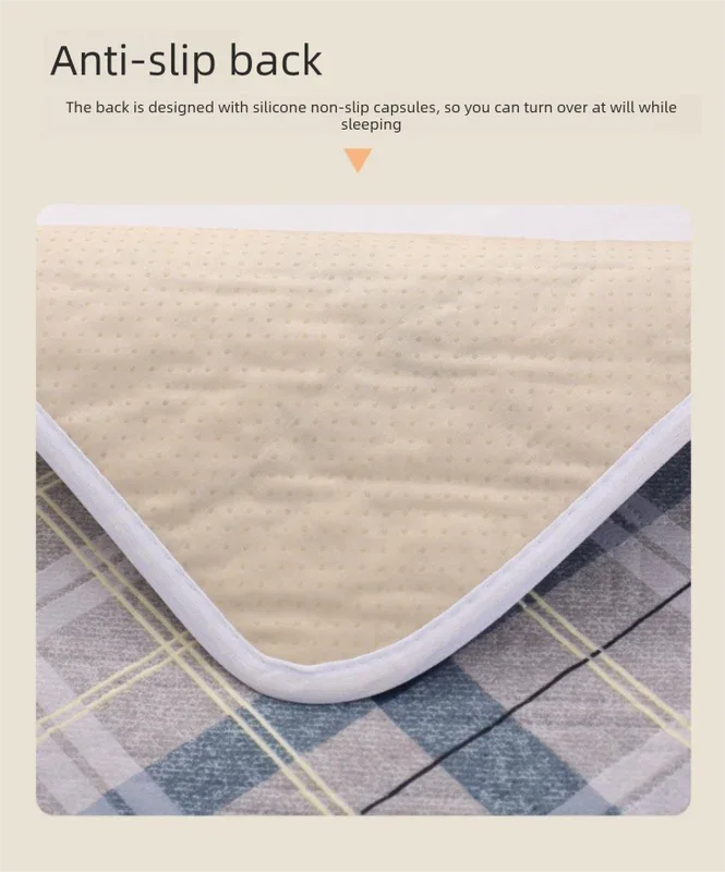Washable Incontinence Bed Pad 180x200cm Reusable Waterproof Mattress Protector with Non-Slip Backing 4-Layer Absorbent Underpad for Elderly and Adults Dark Brown - Mekamart Australia