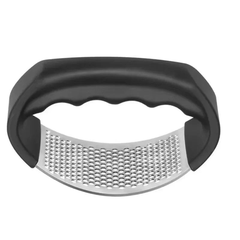 Black Stainless Steel Garlic Press Rocker Ergonomic Garlic Crusher and Ginger Mincer Professional Kitchen Tool - Mekamart Australia