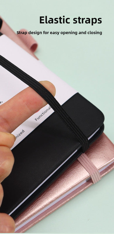 Black Password Book with Alphabetical Tabs B6 Hardcover Internet Address Logbook & Password Organizer with Pen Loop Elastic Band and Inner Pocket