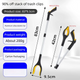 Yellow and Black Handle Foldable Grabber Reacher Tool - 83cm Aluminium Litter Picker with Magnetic Tip - Lightweight Mobility Aid for Garden & Home Rubbish Cleanup - Mekamart Australia
