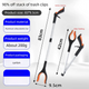 Orange and Black Handle Foldable Grabber Reacher Tool - 83cm Aluminium Litter Picker with Magnetic Tip - Lightweight Mobility Aid for Garden & Home Rubbish Cleanup - Mekamart Australia