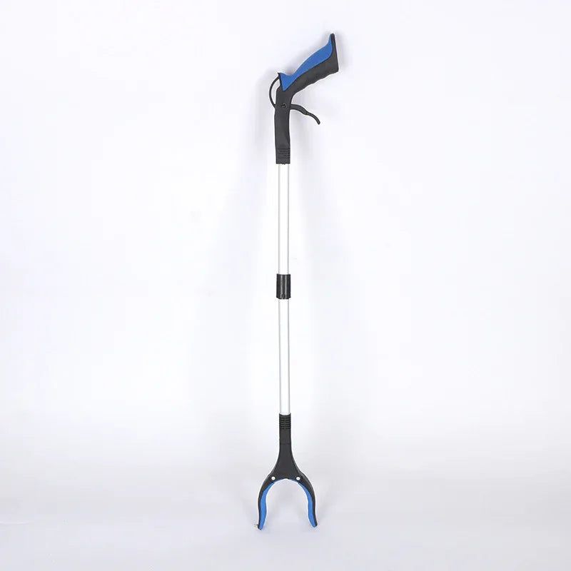 Green and Black Handle Foldable Grabber Reacher Tool - 83cm Aluminium Litter Picker with Magnetic Tip - Lightweight Mobility Aid for Garden & Home Rubbish Cleanup - Mekamart Australia