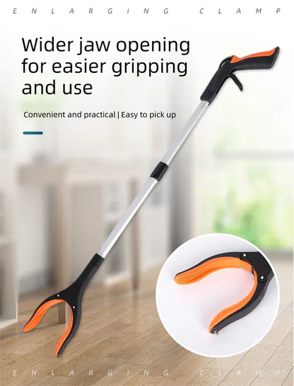 Green and Black Handle Foldable Grabber Reacher Tool - 83cm Aluminium Litter Picker with Magnetic Tip - Lightweight Mobility Aid for Garden & Home Rubbish Cleanup - Mekamart Australia