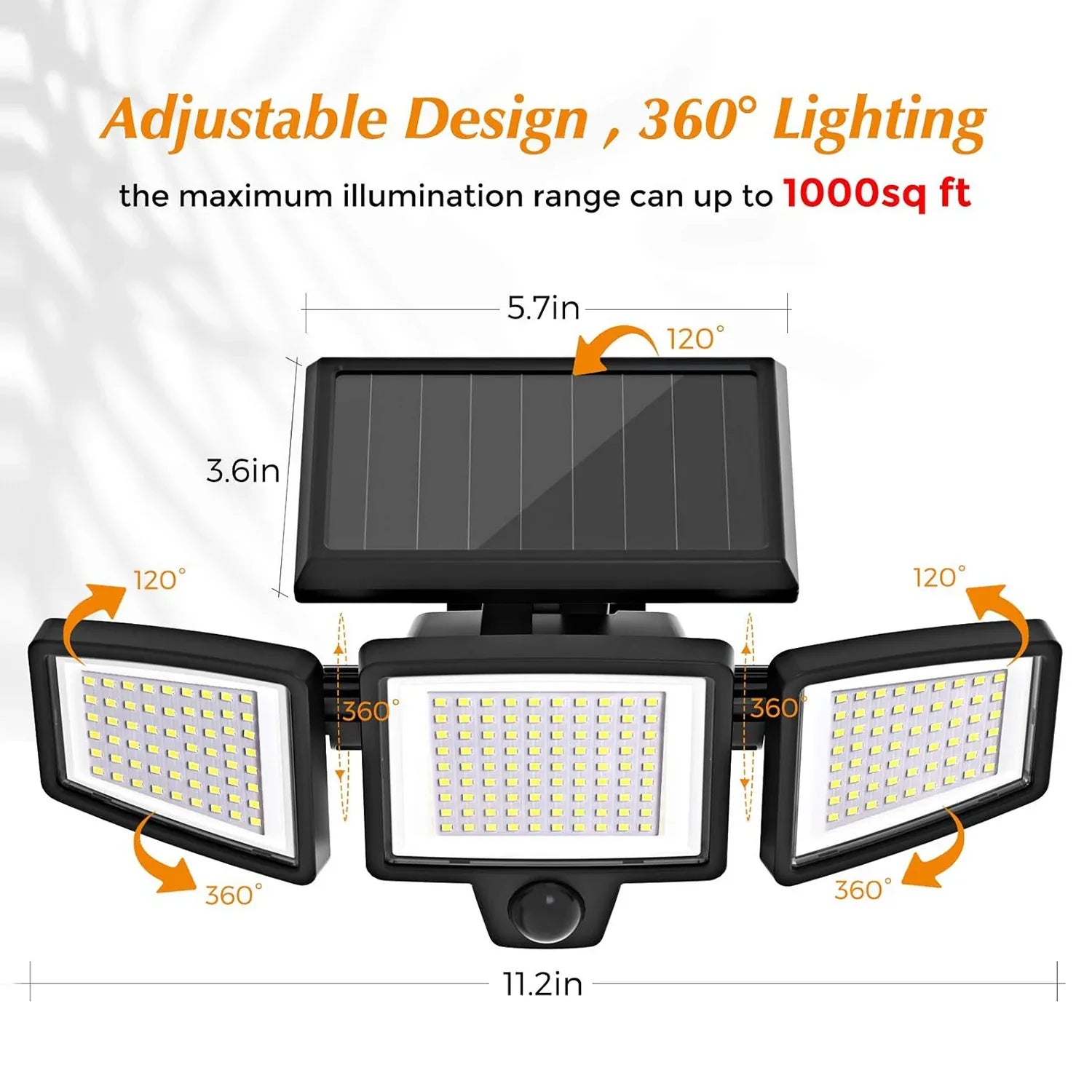 Solar Garden Lights Outdoor Motion Sensor 210 LED - 2-in-1 Ground Spike & Wall Mount Flood Light with Remote IP65 Waterproof for Pathway & Yard - Mekamart Australia