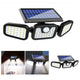 Solar Outdoor Security Lights Motion Sensor 74 LED - 3 Adjustable Heads Flood Light IP65 Waterproof for Garden Garage & Driveway - Mekamart Australia