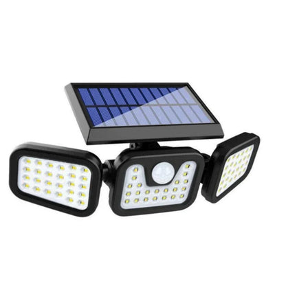 Solar Outdoor Security Lights Motion Sensor 74 LED - 3 Adjustable Heads Flood Light IP65 Waterproof for Garden Garage & Driveway - Mekamart Australia