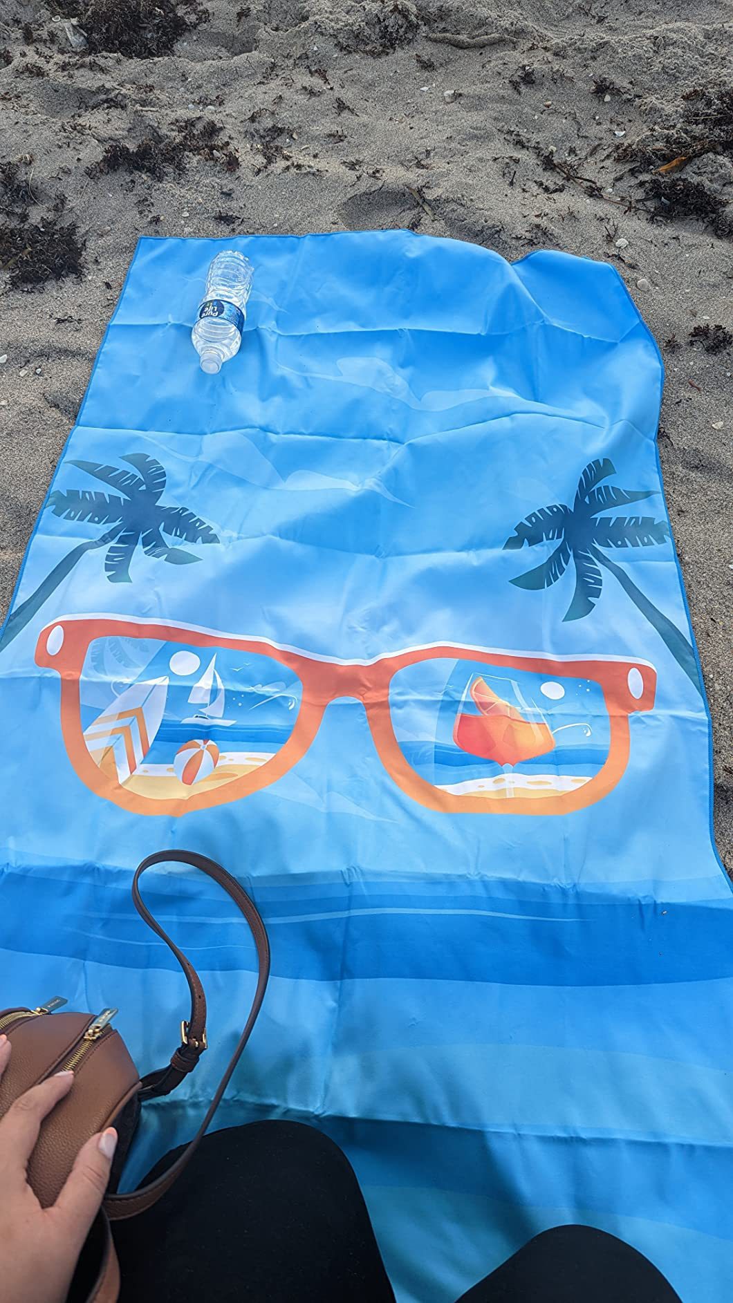 Sand Free Microfibre Beach Towel - "Hello Summer" Pool Print Quick Dry Travel Towel 70x150cm(240GSM) - Lightweight Absorbent for Beach, Swimming & Camping
